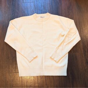 Zara Men's Off-White Crewneck Sweater